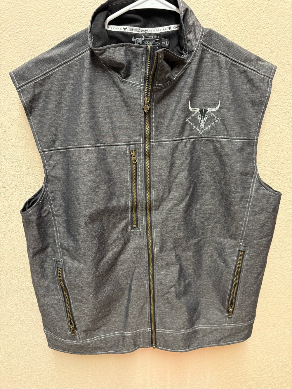 Men's Cowboy Hardware Heather Black Tech Woodsman Vest XXL